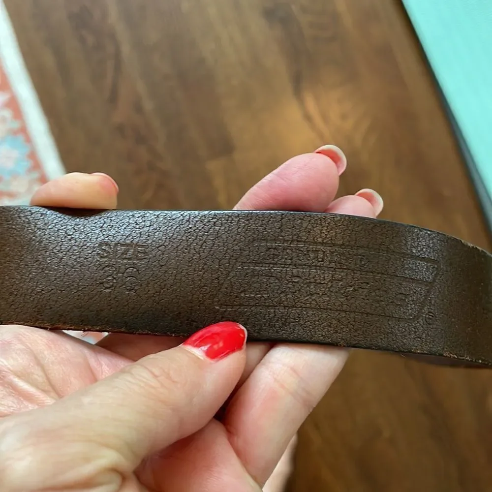 Dickies brown leather belt‎